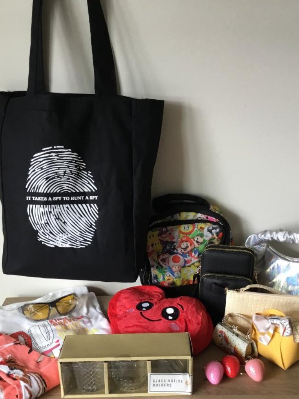 STUFF THE BAG With Lots of Goodies in "IT TAKES A SPY TO HUNT A SPY! Black Tote